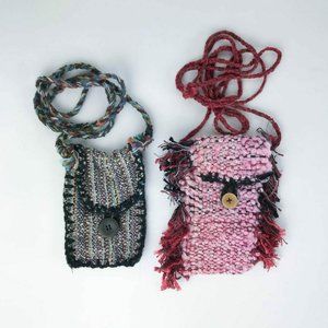 Woven Phone Pouch Purse - Lot of 2